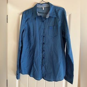 Cinch XL women’s button up blue long sleeve western shirt